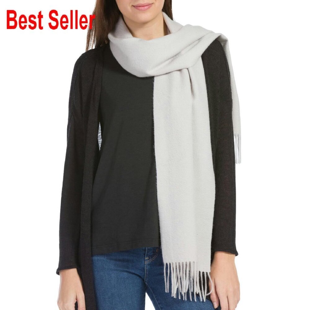 Pure Cashmere Winter Scarf Elegant Classic Minimal Chic Cold Weather Wear